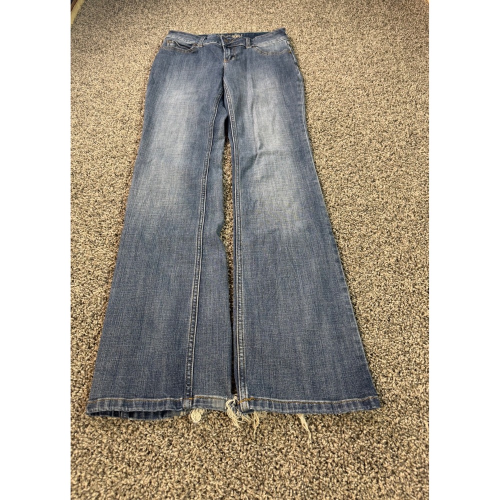 Wrangler Boot Cut Jeans Womens 5x34 Medium Wash Blue Denim